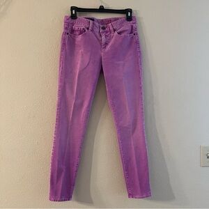 J.CREW Toothpick Purple Corduroy Pants Women’s Ankle Length - Size 27